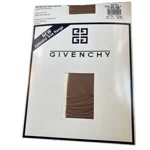 Givenchy Vtg French Sheer Lycra Pantyhose Control Top E LE BEIGE BARE Nylons